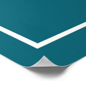 Poster Lettre initiale |Style moderne Monogramme Turquois (Coin)