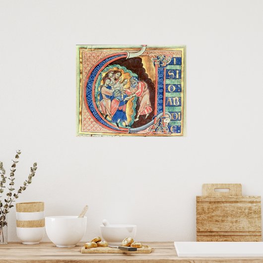 Poster Lettre initiale 'V' Visio Abdie (Cuisine)