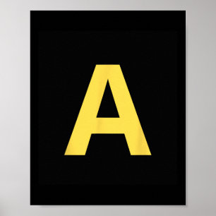 Poster LETTRE JAUNE UN COstume D'Halloween Rouge Tee Ki