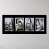 Poster LETTRE JEAN Vintage Alphabet Nom (Devant)