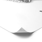 Poster Lettre L de l'hommage de monogramme (Coin)