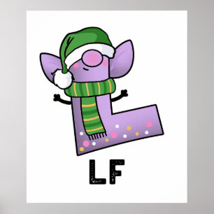 Poster Lettre Lf Funny L Pun