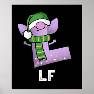 Poster Lettre Lf Funny L Pun Dark BG