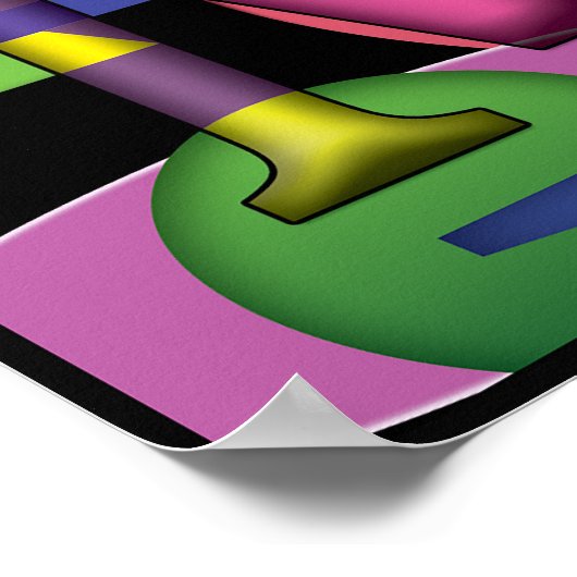 Poster Lettre M (Coin)