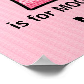 Poster Lettre M Baby Room (Coin)