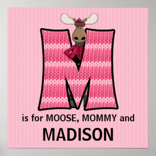 Poster Lettre M Baby Room