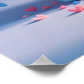 Poster Lettre M colorée avec papillons (Coin)