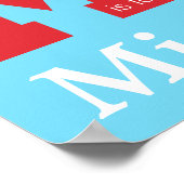 Poster Lettre M Magicien Magic Bunny Kids Décor de la cha (Coin)