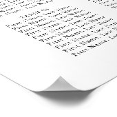 Poster Lettre main Welcome Chic Mariage Sein Chart (Coin)