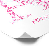 Poster Lettre Mandala Mandala Chaud Rose Coastal Un Enfan (Coin)