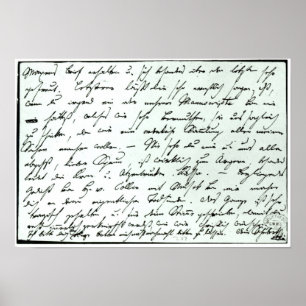 Poster Lettre manuscrite de Franz Schubert