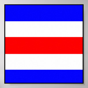 Poster Lettre maritime internationale de drapeau de