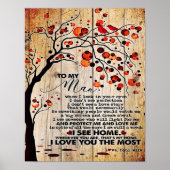 Poster Lettre mignonne au mari | Beau Cadeau Pour Mari (Devant)