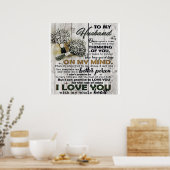 Poster Lettre mignonne au mari | Bel cadeau | Fête des pè (Cuisine)