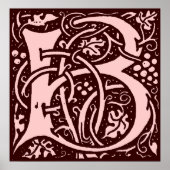 Poster Lettre monogramme B (Devant)