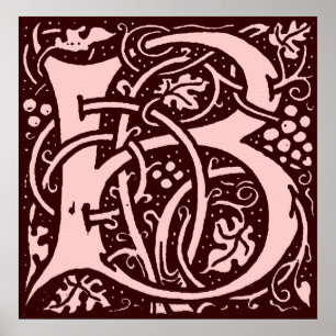Poster Lettre monogramme B