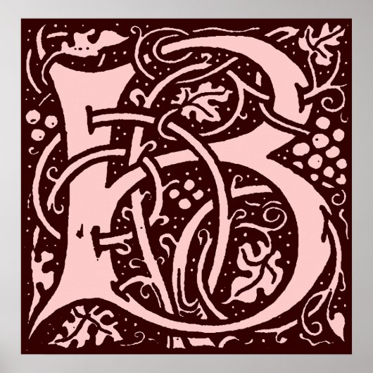 Poster Lettre monogramme B (Devant)