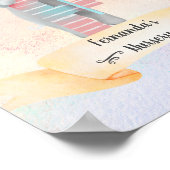 Poster Lettre Monogramme F Éléphant Bébé Fille Nursery (Coin)