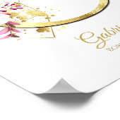 Poster Lettre monogramme G Pétrole or et pépinière rose f (Coin)