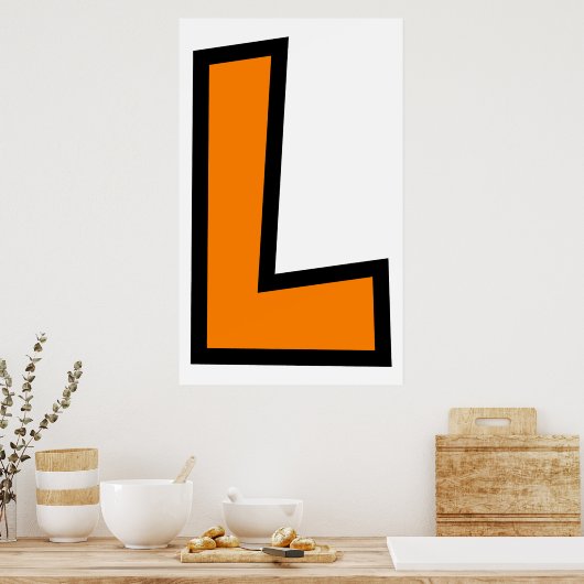Poster Lettre monogramme L (Cuisine)