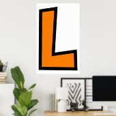 Poster Lettre monogramme L (Bureau à domicile)