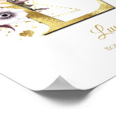 Poster Lettre monogramme L Pétrole or et pépinière rose f (Coin)