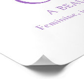 Poster Lettre monogramme O nom de l'orchidée aquarelle ch (Coin)