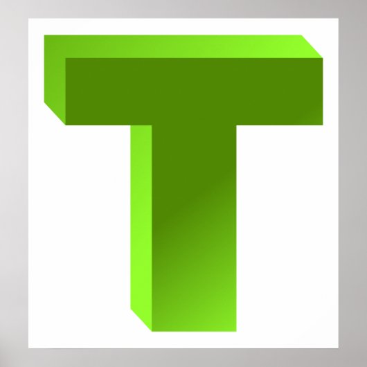 Poster Lettre monogramme T (Devant)