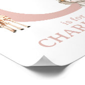 Poster Lettre Monogrammée C Mur de Nursery Animaux Bohème (Coin)