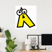 Poster LETTRE MONOGRAPHIQUE A Drôle (Bureau à domicile)