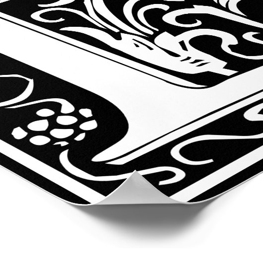 POSTER LETTRE MONOGRAPHIQUE ALLOCULE D (Coin)