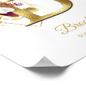 Poster LETTRE MONOGRAPHIQUE B Phuile or & Pépinière rose  (Coin)