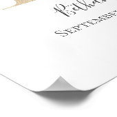 Poster LETTRE MONOGRAPHIQUE B Pink Blanc Floral Or Pépini (Coin)