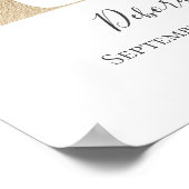 Poster LETTRE MONOGRAPHIQUE D Pink Blanc Floral OR PUR (Coin)