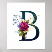 Poster LETTRE MONOGRAPHIQUE Florale B (Devant)