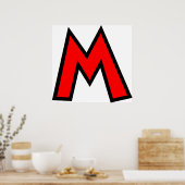 Poster Lettre monographique M (Cuisine)