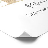 Poster LETTRE MONOGRAPHIQUE R Pink Blanc Floral Or Pépini (Coin)