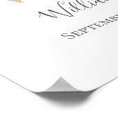 Poster LETTRE MONOGRAPHIQUE W Pink Blanc Floral OR Pépini (Coin)