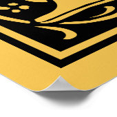 Poster Lettre N Monogramme médiéval Vintage initial (Coin)