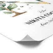 Poster Lettre N Nouveau bébé Monogramme Naissance Imprime (Coin)