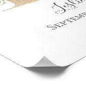 Poster Lettre or florale rose Monogramme L Pink (Coin)