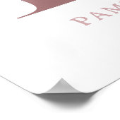 Poster Lettre P Monogramme Aquarelle Rose Florals Nursery (Coin)