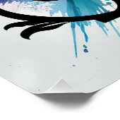 Poster Lettre 'P', Monogramme arc-en-ciel lumineux, Nom d (Coin)