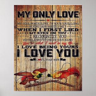 Poster Lettre parfaite personnalisée   Lettre à mon mari