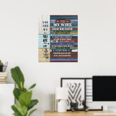 Poster Lettre personnalisée à ma femme, (Bureau à domicile)