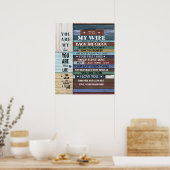 Poster Lettre personnalisée à ma femme, (Cuisine)