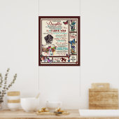 Poster Lettre personnalisée à ma fille aimante (Cuisine)