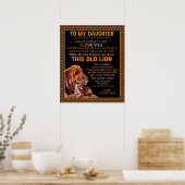 Poster Lettre personnalisée à ma fille Amour de papa B (Cuisine)