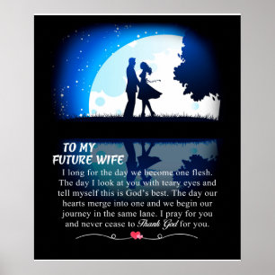 Poster Lettre Personnalisée À Ma Futur Femme,