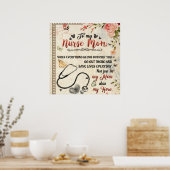 Poster Lettre personnalisée à ma mère infirmière (Cuisine)